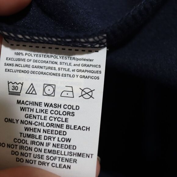 Chicago Bears NFL Team Apparel Navy 1/4 Zip Pullover Fan Gear Small - Picture 10 of 12